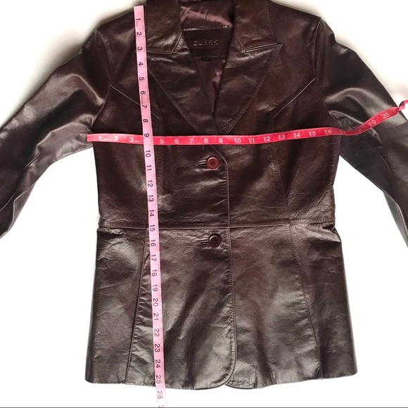 Guess Dark Brown Genuine Leather Jacket, Small - Picture 4 of 7